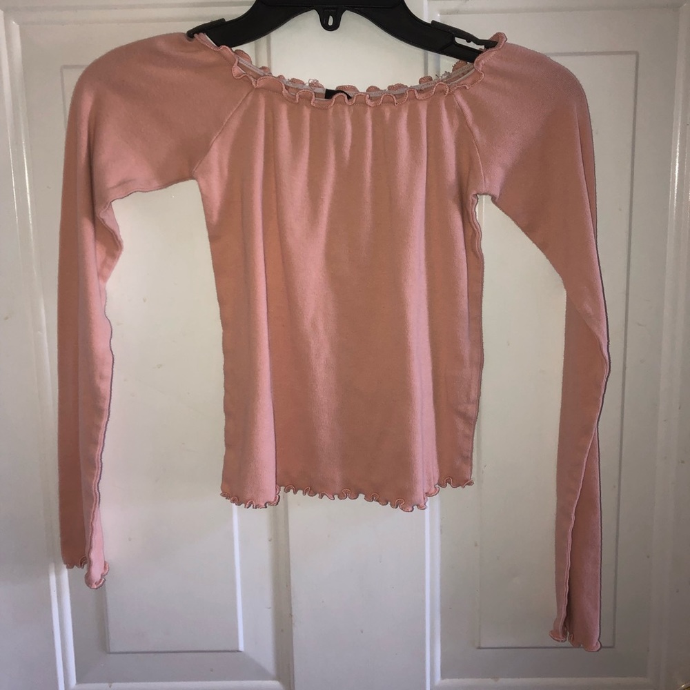 Forever 21 Peach Off the Shoulder Shirt